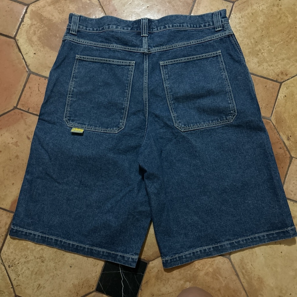 JNCO 179 Pipes Shorts 14” inseam. Dark Stone wash.